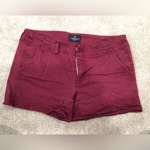 AE burgundy shorts